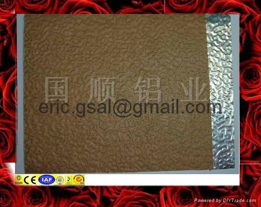 Stucco Embossed Aluminium Plates Composited with Craft Paper