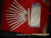 Platic wrapped Round bamboo chopsticks