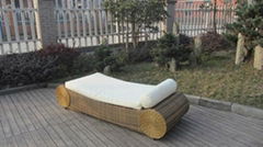 outdoor rattan lounge