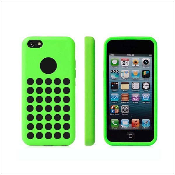 Newest dot hole color tpu case for iphone 5c 3