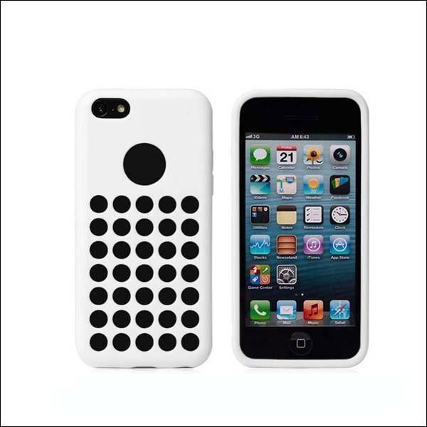 Newest dot hole color tpu case for iphone 5c 4