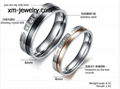 Couples exquisite fashion titanium steel ring