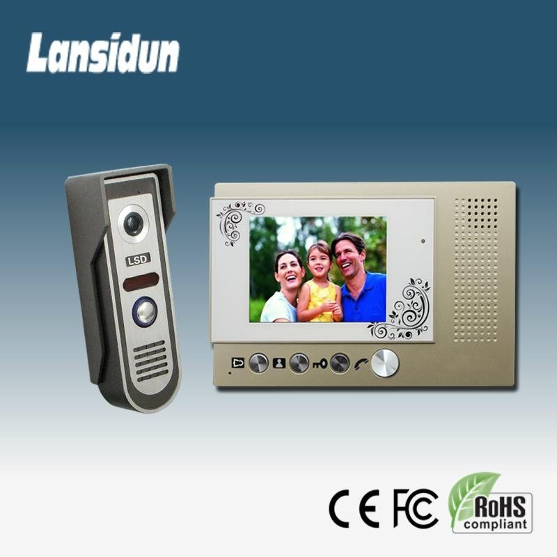4.3" monitor handfree video door phone intercom slim fit indoor unit economic mo 3