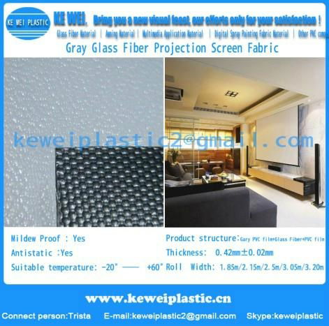 Gray Glass Fiber Projection Screen Fabric