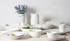 White Porcelain Dinnerware sets for