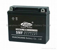 Sealed maintance free motorcycle battery