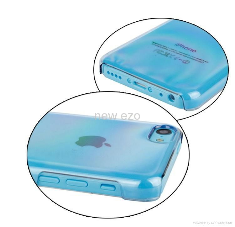 For iphone5c pc 0.3MM thin case High toughness Folded in half continuous column  4