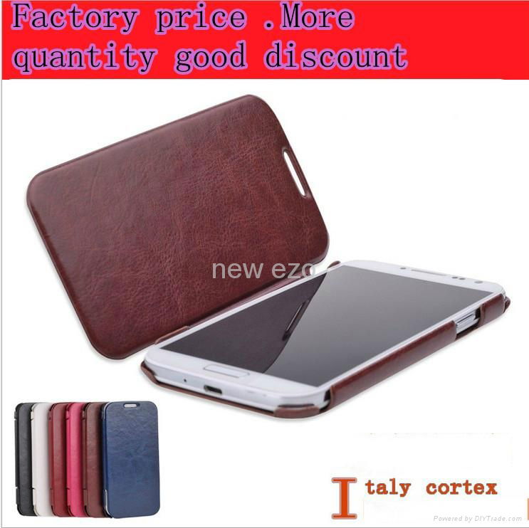 For samsung note 2 n 7100 leather skin 