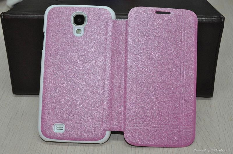 Samsung S4 I9500 LEATHER STAND CASE  2