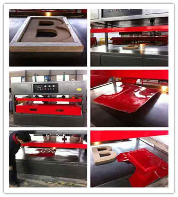 acrylic vacuum forming press machine for various plastic signs 2