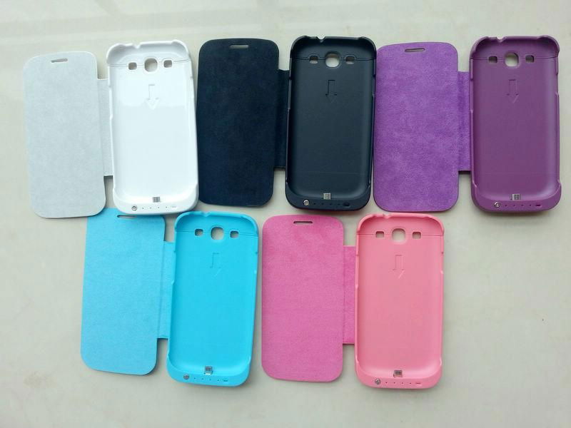 3200mAh Backup Battery Cover Door Stand Power Case for i9300 Samsung Galaxy S3  4