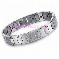 Tungsten steel magnetic bracelet