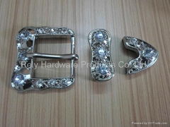 Fancy western rhinestone belt buckle