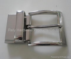 Zinc alloy reversible belt buckle