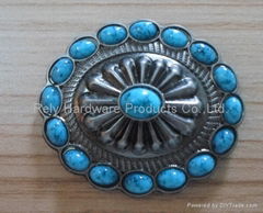 Zinc alloy concho for belt