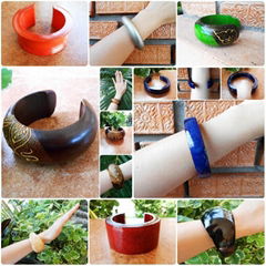 Wood Bangle Bracelets