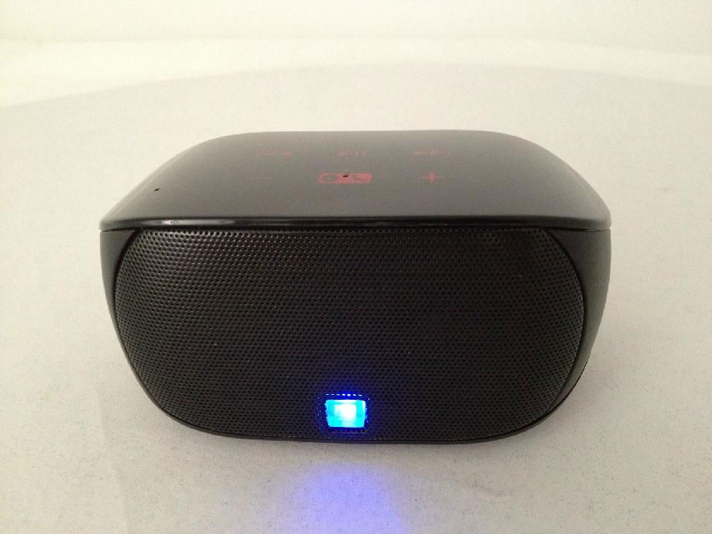 Portable mini bluetooth speaker with hands-free touch-panel control function