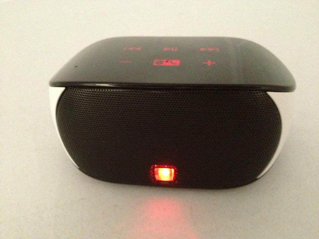 Portable mini bluetooth speaker with hands-free and touch-panel control function
