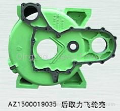 rear-forcing flywheel housing