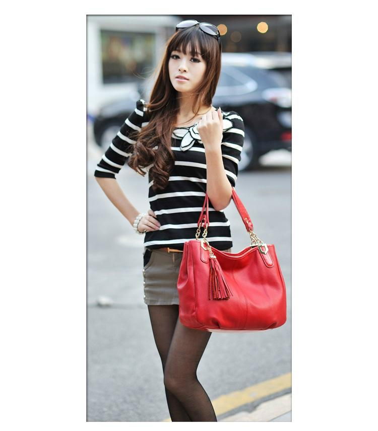 Handbags 2014 leather bag for women shoulder long strap bag 3