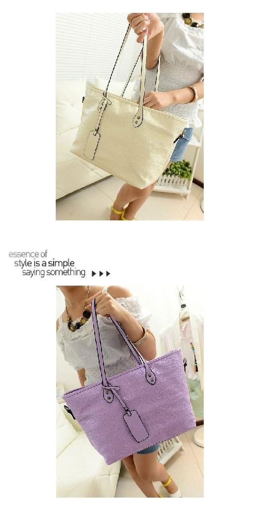 High qualit pu leather handbag wholesale women shouldr bags factor price 2