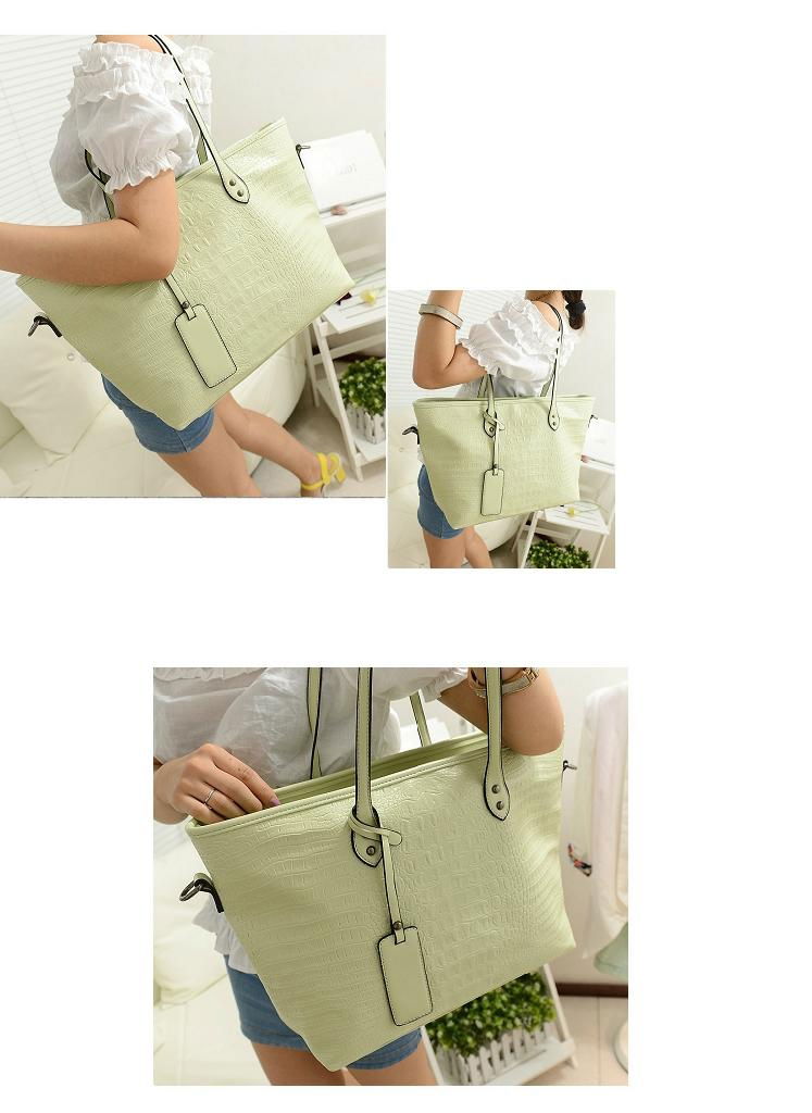 High qualit pu leather handbag wholesale women shouldr bags factor price 3