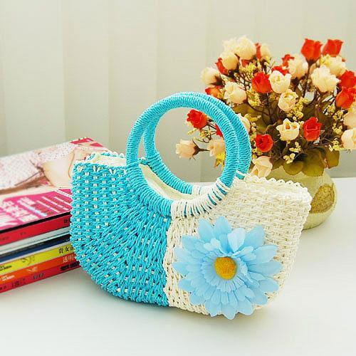 Walking Hawaii series 2013 handmade fashion beach straw bag mini cute bags 4