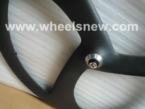 700C*50mm Clinche 3-Spoke Carbon Wheel  4