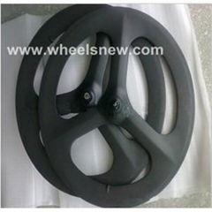 700C*70mm Clinche 3-Spoke Carbon Wheel 