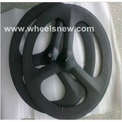 700C*70mm Clinche 3-Spoke Carbon Wheel