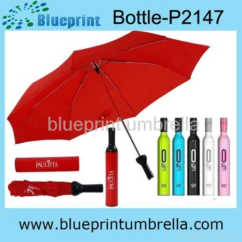 pretty red fashion lady wine bottle umbrella gift
