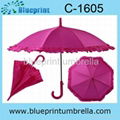 red lace stick little children umbrella