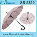 16ribs  flower shape mini pink lady umbrella 1