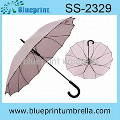 16ribs  flower shape mini pink lady umbrella