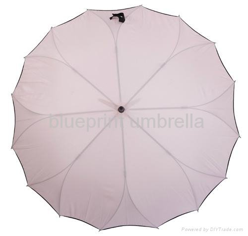 16ribs  flower shape mini pink lady umbrella 3
