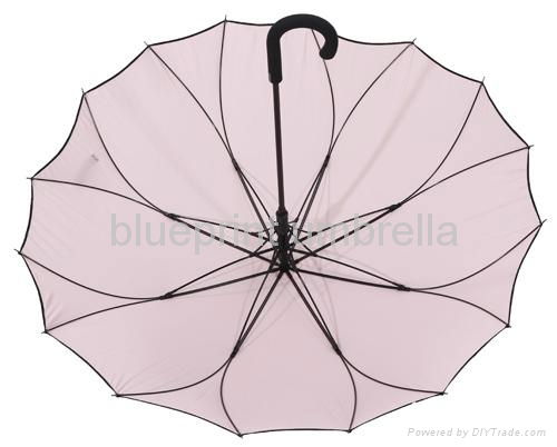 16ribs  flower shape mini pink lady umbrella 4