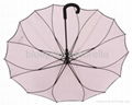 16ribs  flower shape mini pink lady umbrella 4
