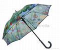 promotional art work custom print stick umbrella 2