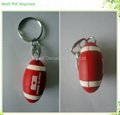 Promotional Gift 3D soft PVC keychain  5