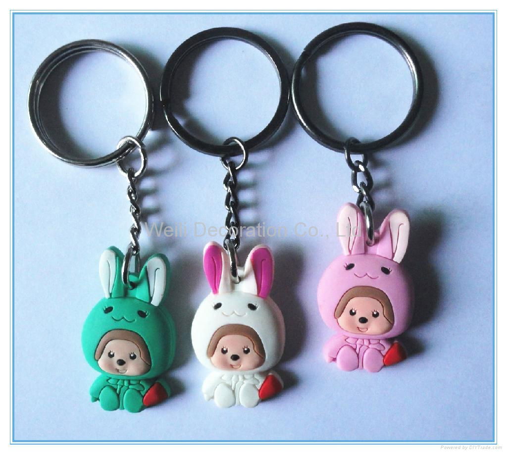 Customised Logo 3D Soft PVC Keychain 3