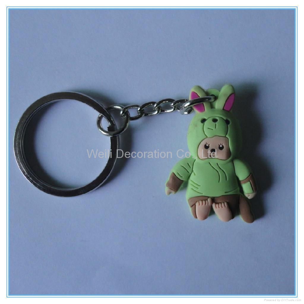 Customised Logo 3D Soft PVC Keychain 4