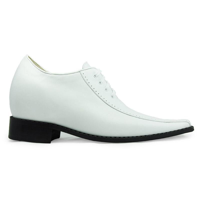 White leather dress shoes for men 2