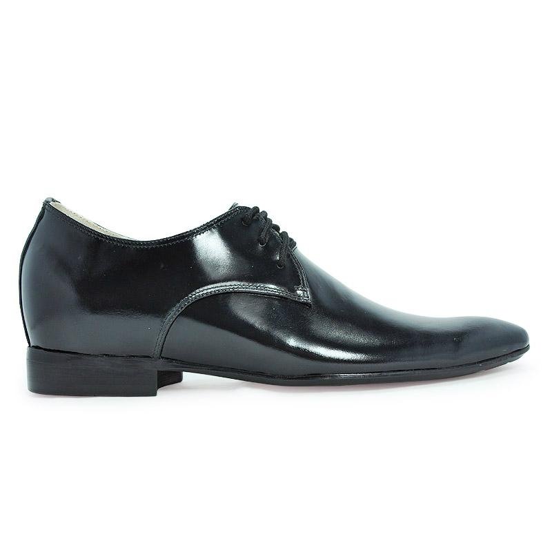 Black Europe Shoes with Hidden Heels make Men grow taller 6CM 2