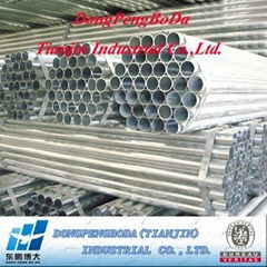 Manufacture BS1387/ASTM A53 hot dipped galvanized pipes from dongpengboda