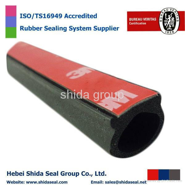 Big D-shape Car Truck Motor Door Rubber Seal Strip Weatherstrip Seals Hollow 3