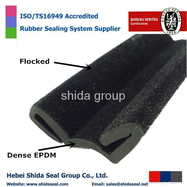 Flocked Lined Window Rubber 3