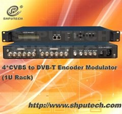 4*CVBS to DVB-T Encoder Modulator