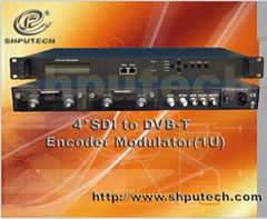  4*SDI to 2*DVB-T Encoder Modulator