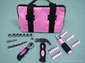 51pcs pink Hand Tool Kit for lady