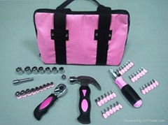 51pcs pink Hand Tool Kit for lady